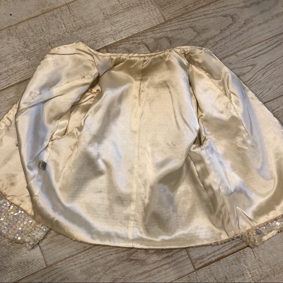 Vintage 1955-63 Cropped, 3/4 Sleeve Sequin Jacket - Picture 7 of 9
